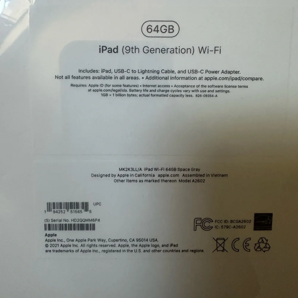 Space Gray iPad (9th Generation) Wi-Fi 64GB with 1st Generation Apple Pencil